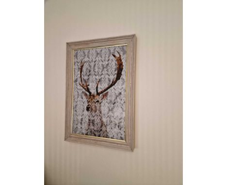 Framed Highlands Stag - Wrapped Canvas Graphic Art Canvas Digital Print Onto 100% Cotton Canvas, Which Is Then Stretched By H