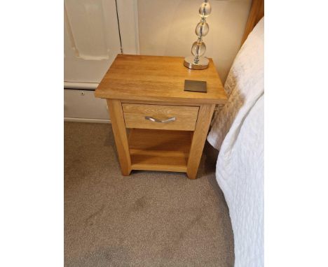 A Pair Of Bedside Tables Light Oak Finished With A Satin VarnishÃ‚&nbsp;Highlights The Natural Grain Of The Woods Clean Lines