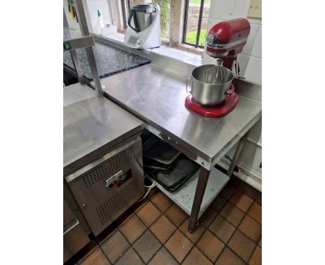 Stainless Steel Preparation Table With Under Shelf And Up Stand 100 x  60 x  87cm