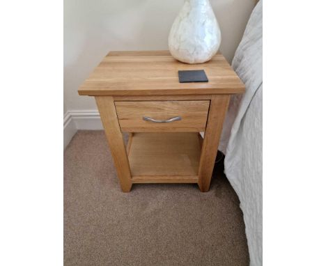 A Pair Of Bedside Tables Light Oak Finished With A Satin VarnishÃ‚&nbsp;Highlights The Natural Grain Of The Woods Clean Lines