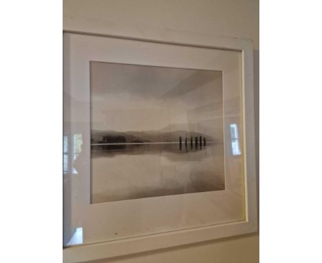 Gillian Allard Framed Print Loch Ewe Area Signed Verso In A Modern White Wood Glazed Frame 48 x  49cm Gillian Allard (British