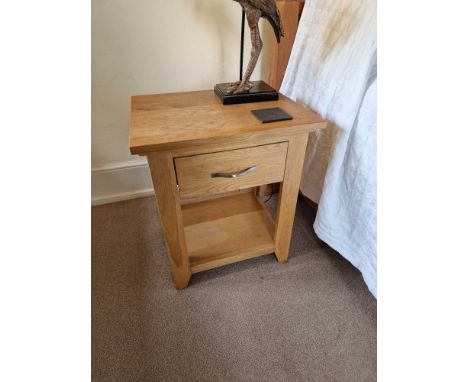 A Pair Of Bedside Tables Light Oak Finished With A Satin VarnishÃ‚&nbsp;Highlights The Natural Grain Of The Woods Clean Lines