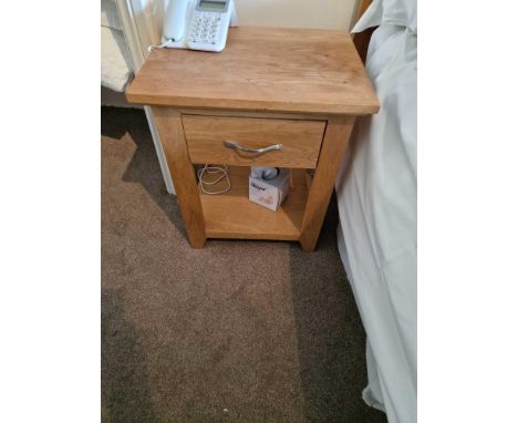 A Pair Of Bedside Tables Light Oak Finished With A Satin VarnishÃ‚&nbsp;Highlights The Natural Grain Of The Woods Clean Lines