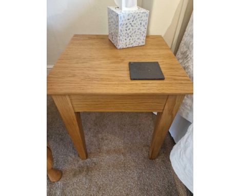 Light Oak Side Table The Timeless Design Emphasises The Natural Grain Of Wood, Along With Tapered Legs And Bevel Detailing 40