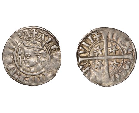 Alexander III (1249-1286), Second coinage, Sterling, class D2, mm. cross potent, straight-sided lettering, bust left, rev. lo