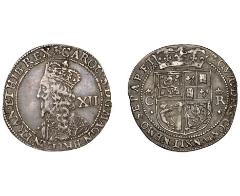 Charles I (1625-1649), Third coinage, Falconer’s Second issue, Twelve Shillings, mm. leaved thistle, colon stops on obv., rea