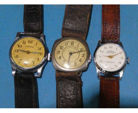 3 Vintage Watches by Bentima, Ackro and Aviation (All require attention)