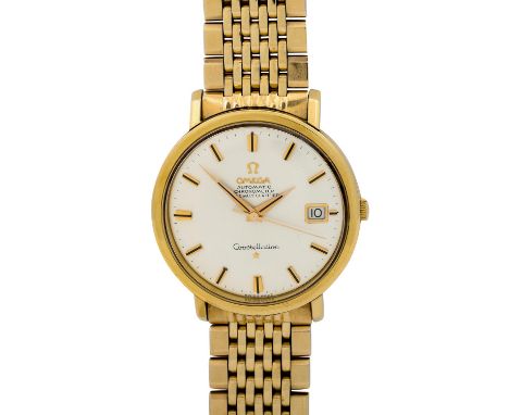   OMEGA Vintage Constellation Chronometer, Ref. 168.004. Herrenuhr.  Gold plattiert. Automatic-Werk. Deutliche Gebrauchsspure