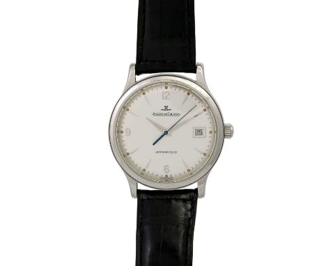   JAEGER LECOULTRE Master Control, Ref. 140.8.89. Armbanduhr.  Edelstahl. Automatic-Werk. Lederband mit originaler Faltschlie