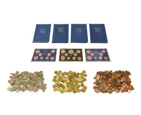 Miscellaneous Lot comprising: crown 1935 AEF, 3 x cupro-nickel crowns: 1953, 1965 &amp; 1977, 3 x year sets: 1963 8 coins ½d 