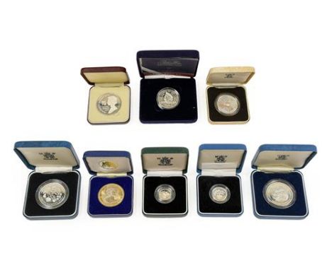 4 x Commemorative Silver Proof Crowns comprising: 1980 'Queen Mother's 80th Birthday,'  1990 'Queen Mother's 90th Birthday,' 