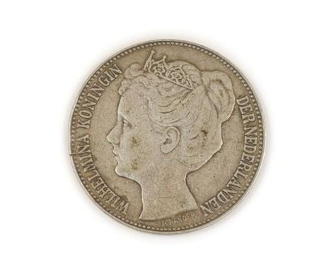 Netherlands, Silver 2½ Guilders 1898, obv. profile bust of Queen Wilhelmina by P.Pander, rev. crowned arms dividing value;  2