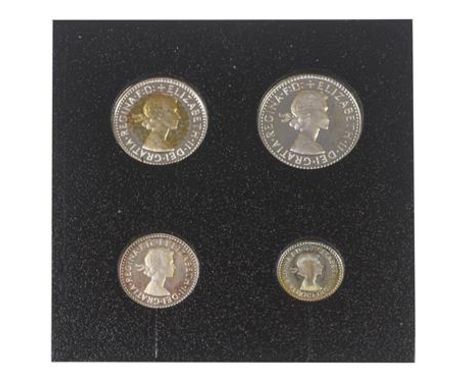 Elizabeth II, Maundy Set 2000, comprising 4p, 3p, 2p &amp; 1p, in a fitted plastic case, all sterling silver; some light toni