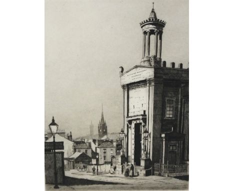 AP THOMSON
'St.Jude's Church, Glasgow' etching, signed, 26.7cm x 21.7cm, with 'Paisley Art Institute Exhibition' label to ver
