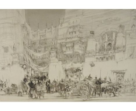 WILLIAM WALCOT (1874-1943)
'Decadence of the Roman Empire', etching, signed, 19cm x 25.3cm