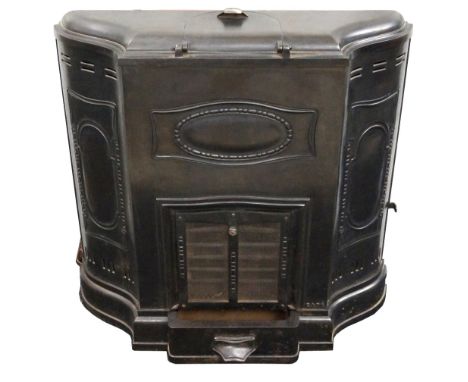 CAST IRON ART NOUVEAU MULTI-FUEL STOVE
Georges Lignian Model R, Multi-fuel stove. Made in Belgium, c. 1913. Fuel loads at top