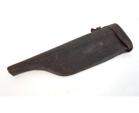 VINTAGE 'LEG OF MUTTON' LEATHER GUN CASE
by 'Frank Shaw, Ellerslie Sefton Park Liverpool', 74cm long