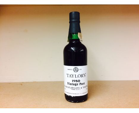 TAYLOR'S 1980 VINTAGE PORT - HALF BOTTLE
Imported by Deinhard & Co. Ltd., London. 37.5cl, 21% volume.  CONDITION REPORT: Good