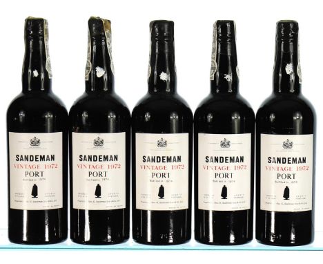 1972 Sandeman, Vintage Port 5x75cl This was not a declared vintage, but Sandeman's bottled a pipe of the vintage which was on