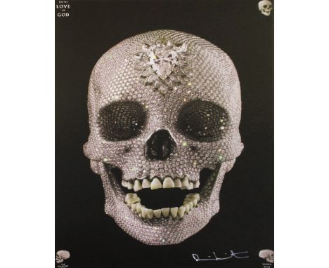 DAMIEN HIRST (British, b. 1965), 'For the Love of God', 2007, offset lithograph on thin paper, signed by the artist and frame