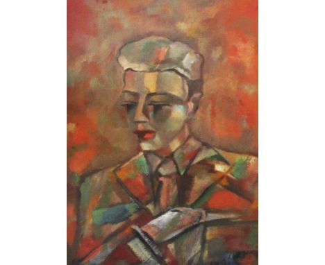 SYDNEY SPEARS (1906-1991), 'Portrait' oil on board, 36cm x 23cm, signed, framed. (Please Note Clause 6 of Buyer's Conditions)