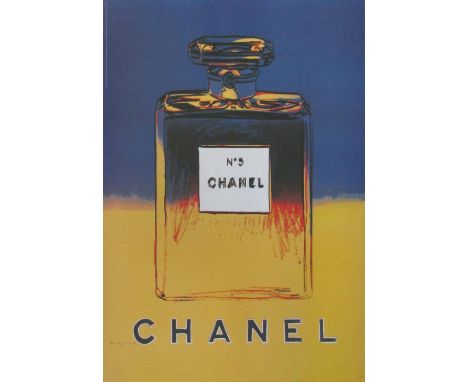 AFTER ANDY WARHOL, 'Chanel blue/yellow' lithograph 73cm H x 56cm framed, signed in the stone.