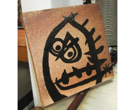 JOAN MIRO (Spanish, 1893-1983), Placa-Miro-Artigas, ceramic tile, numbered 341/500, 25.5cm x 25.5cm, stamped verso. (Please N