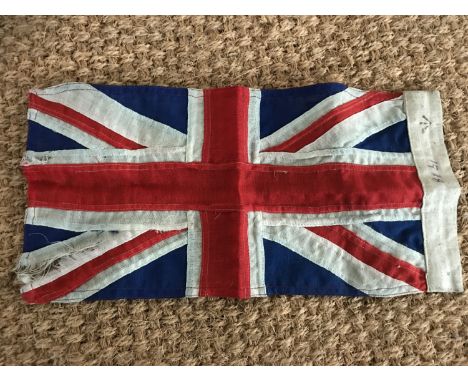 An extremely rare British Army pennant from Sir Douglas Haig's staff car, in printed cotton, bearing a printed Government bro