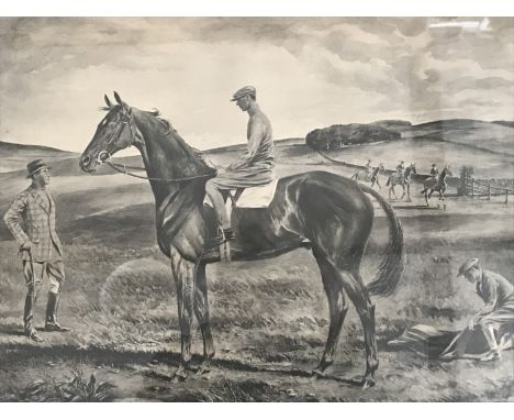 George Algernon Fothergill (1868-1945) "Merriment IV" Winner of the National Hunt Steeplechase Cheltenham 1931, offset lithog