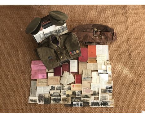 An extensive Great War Army Service Corps staff car driver / mechanic's uniform, medal and document group, that of M2 - 02217