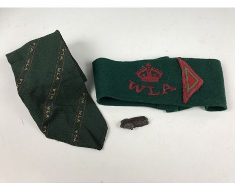 A Women's Land Army brassard and tie