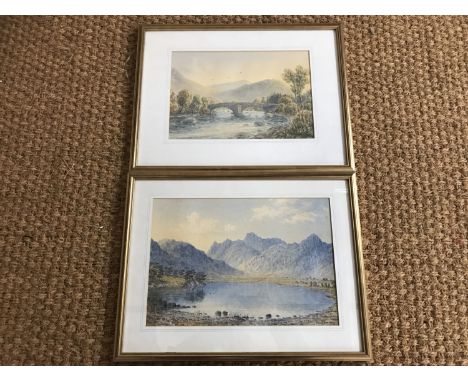 William Taylor Longmire (1841-1914) A pair of sensitive Lakeland landscape views at dusk, having luminous light and wide open