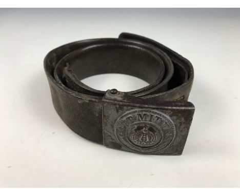 An Imperial German Model 1915 Prussian army belt buckle and belt