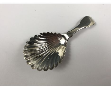 A George IV silver caddy spoon, Alexander Cameron, Edinburgh, 1820, 12g