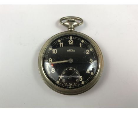 A German Third Reich army issue pocket watch by Arsa, the case back stamped D 14284 H