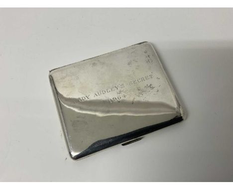 Hong Kong silver cigarette case, engraved 'Lady Audley's Secret 1964, From The Cast'