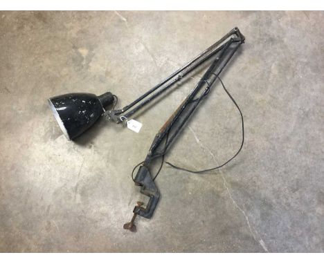 Herbert Terry &amp; Sons Black Anglepoise clamp work light / lamp