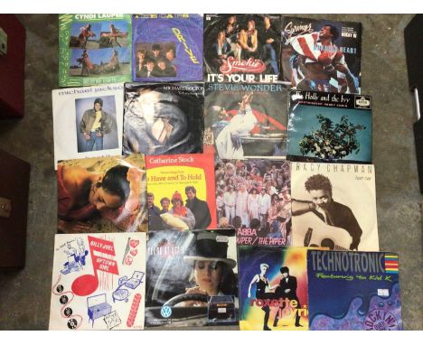 Fifteen cases of single records including Cyndi Lauper, Stevie Wonder, Michael Jackson, Tracy Chapman, Billy Joel etc