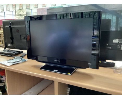 Panasonic flatscreen television model number TX-32LZD80, with remote control and manual