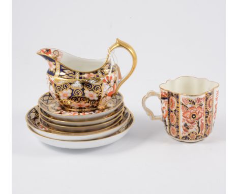 Royal Crown Derby cup and saucer, 5852, the saucer 13.5cm, (a.f.); small collection of Royal Crown Derby Imari, including cof