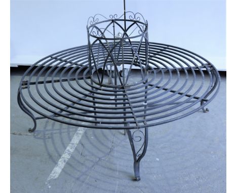 Metal circular tree bench.
