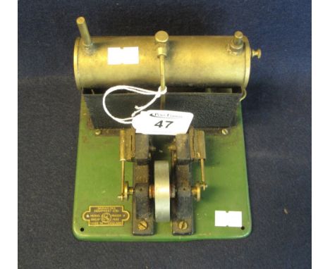 A Signalling Equipment Limited model Major English made brass stationary spirit fired engine. (B.P. 24% incl. VAT)