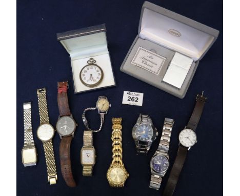 Box of assorted watches, dress watches, Zippo lighter in original box etc. (B.P. 24% incl. VAT)