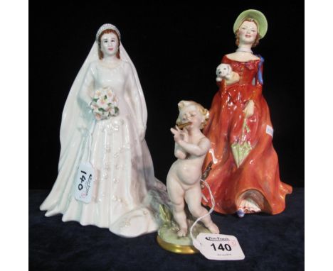 Royal Worcester bone china figurine' Her Majesty Queen Elizabeth the Second', another Morton figurine 'Rosamund' and  a conti