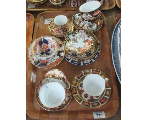 Collection of similar Royal Crown Derby Imari design items to include; cabinet cups and saucers, pin tray etc.(B.P. 24% incl.