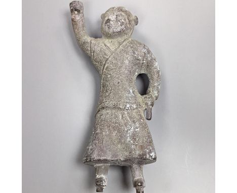 A Chinese archaistic bronze figure, 13cm.