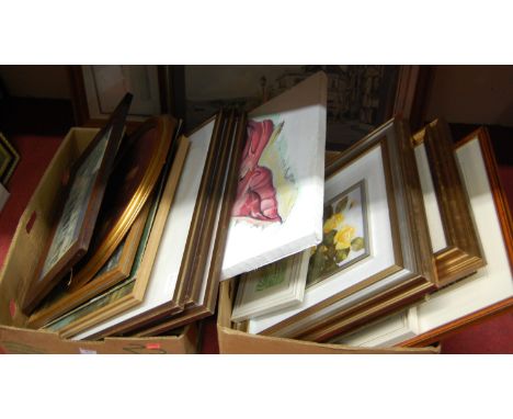 A large quantity of pictures and prints to include; botanical studies, original watercolour etc 