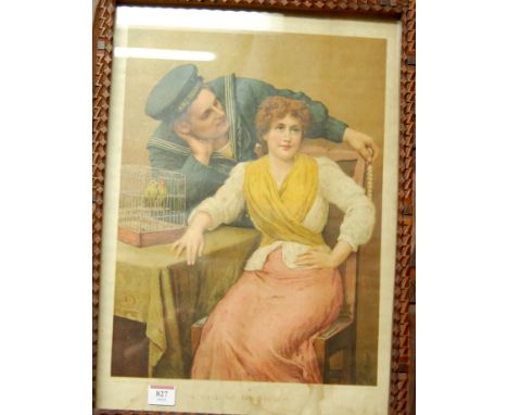 After Reece Oliver - Pair of lovebirds, print 