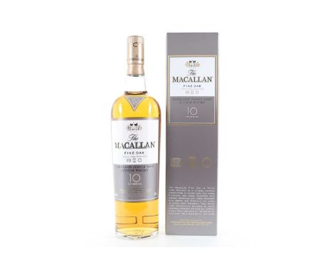 MACALLAN 10 YEAR OLD FINE OAK SPEYSIDE SINGLE MALT  40% ABV / 70cl  There are few distilleries in the world quite so revered 
