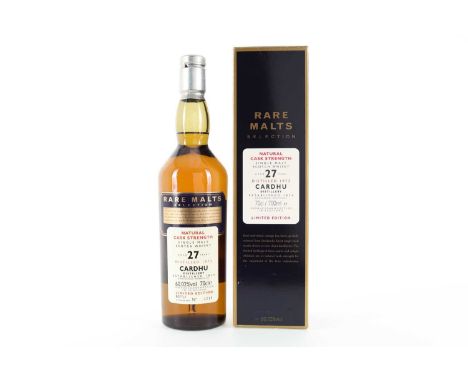 CARDHU 1973 27 YEAR OLD RARE MALTS SPEYSIDE SINGLE MALT  Distilled: 1973Bottled: October 2000Bottle Number: 421860.02% ABV / 